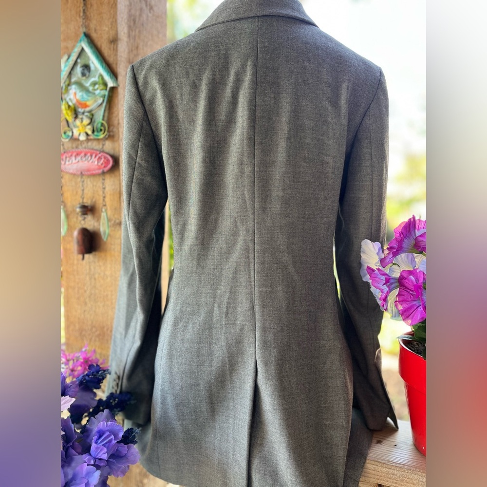 Talbots Classic Grey Heather Two Button Lined Col… - image 7